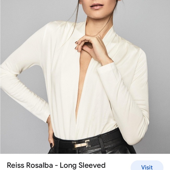 Reiss Tops - Reiss Rosalba Plunge Bodysuit